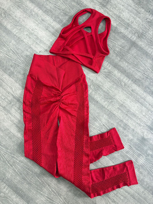 SET LEGGINS DOBLE PUSH CON BUCOS Y TOP NAC
