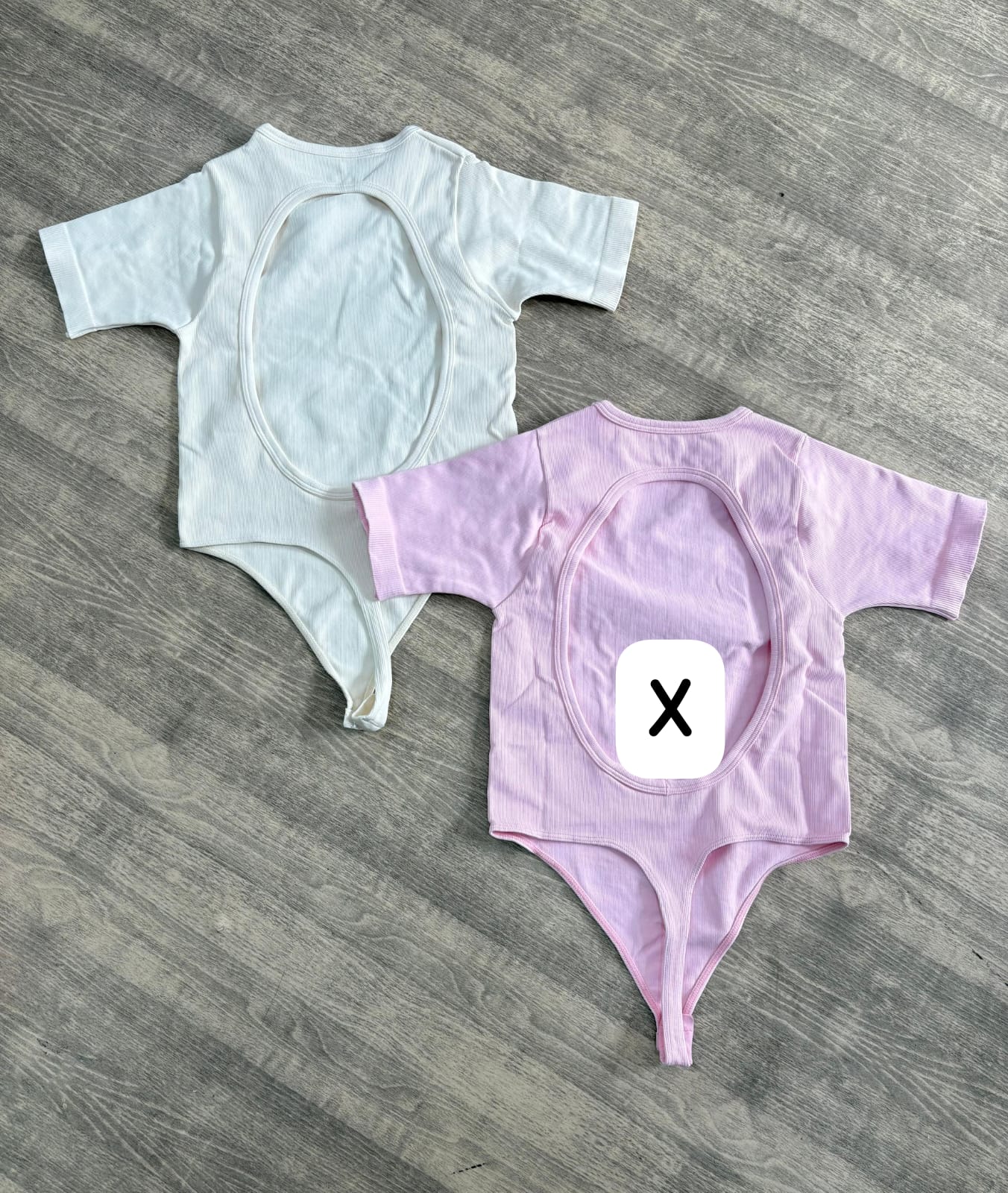 BODY MANGA CORTA CON ESCOTE ESPALDA PREMIUM Ref. 805