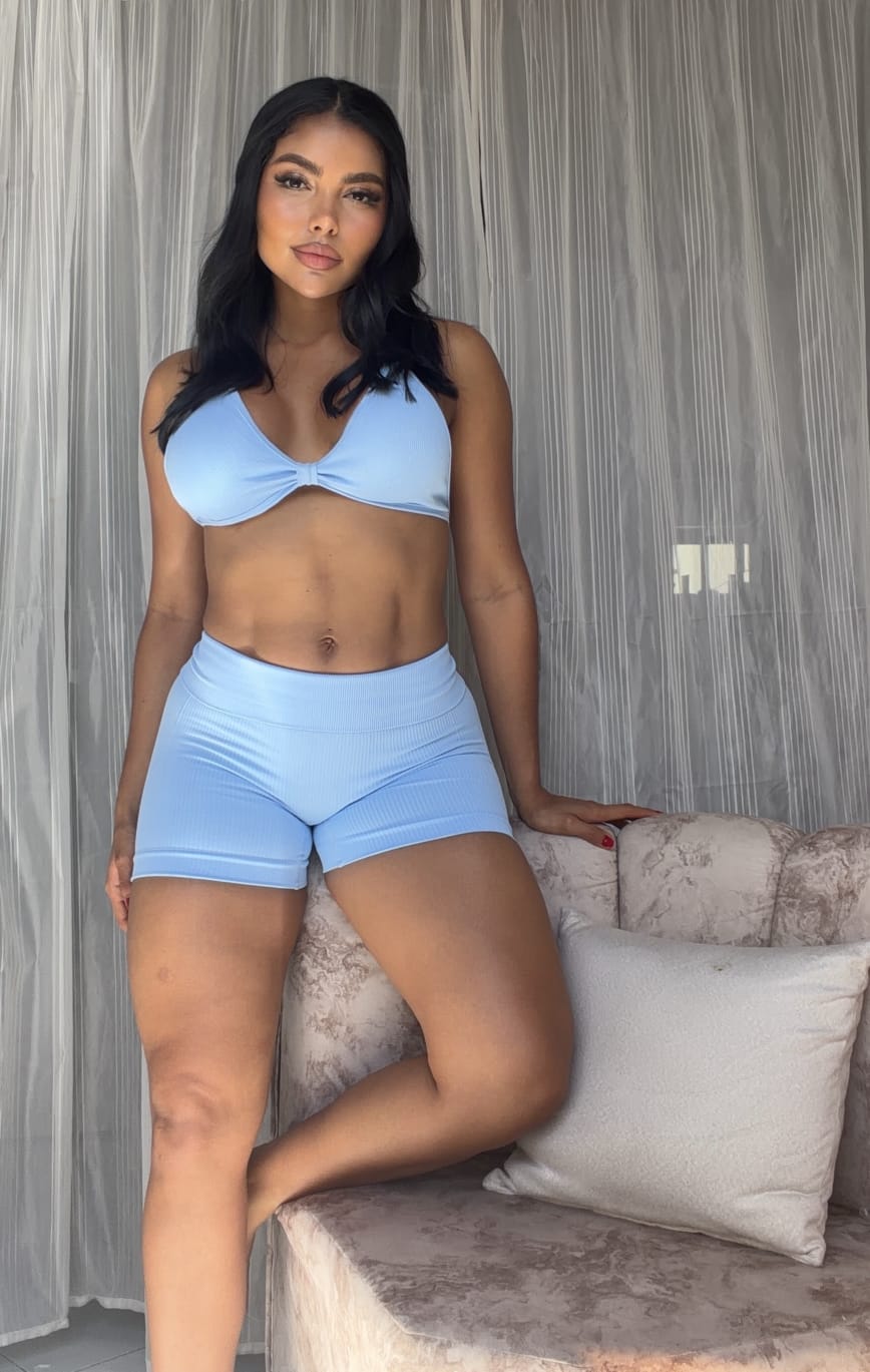 SET DE SHORT DOBLÉ PUSH CON TOP PREMIUM  Ref. Top 3057 - Short 3015