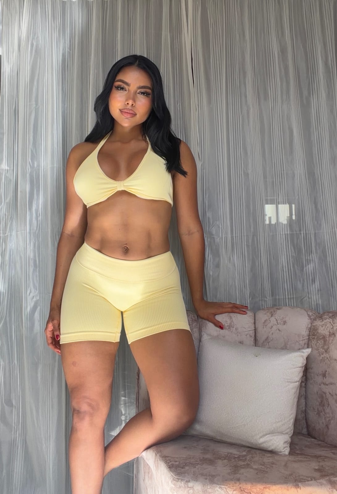 SET DE SHORT DOBLÉ PUSH CON TOP PREMIUM  Ref. Top 3057 - Short 3015