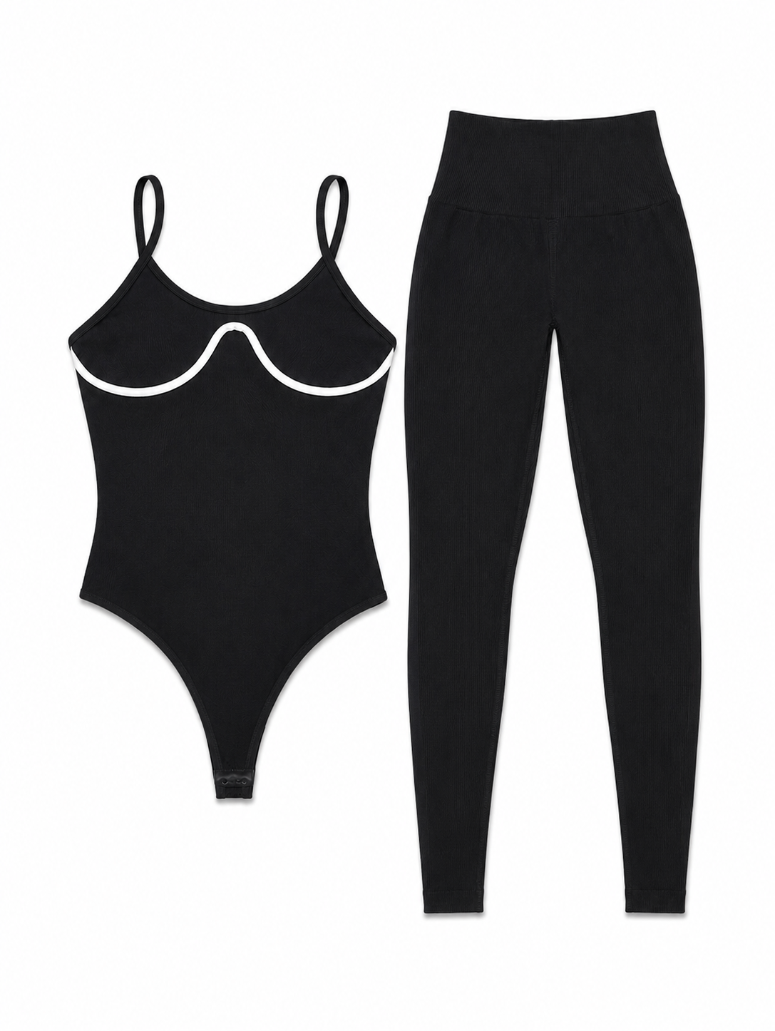 SET LEGGINS SIN REALCE Y BODY TELA PREMIUM  Ref. Leggins 10141 – Body 8005