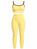 SET LEGGINS DOBLE REALCE Y TOP NACIONAL TELA GALLETA  Ref. Leggins 6007 – Top 3105