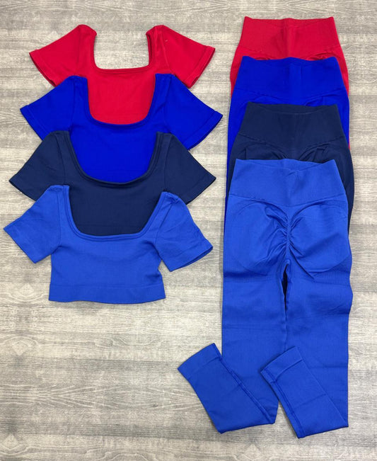 SET DE LEGGINS CON REALCE Y CAMISA EN TELA RIB NAC