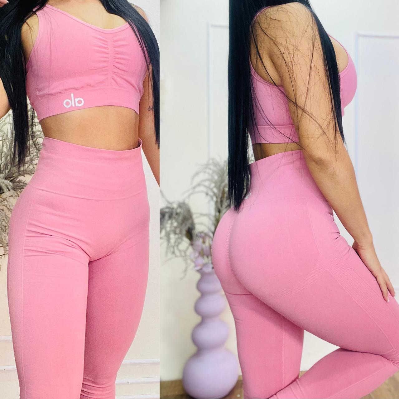 set leggins y top con realce ALO