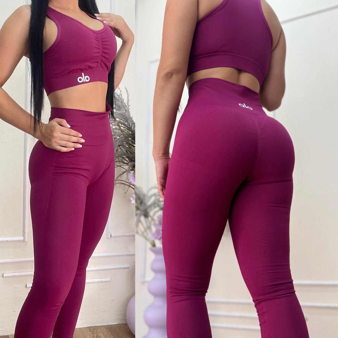 set leggins y top con realce ALO